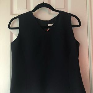 Dark navy zip up tank top